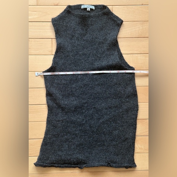 alpaca knit sleeveless mock neck • vintage asia • minimalist sweater - Picture 7 of 14